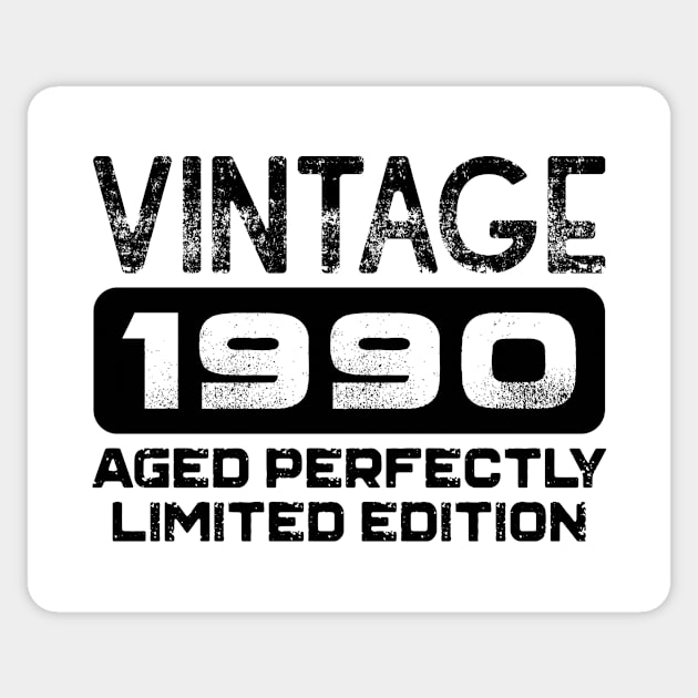 Birthday Gift Vintage 1990 Aged Perfectly Sticker by colorsplash